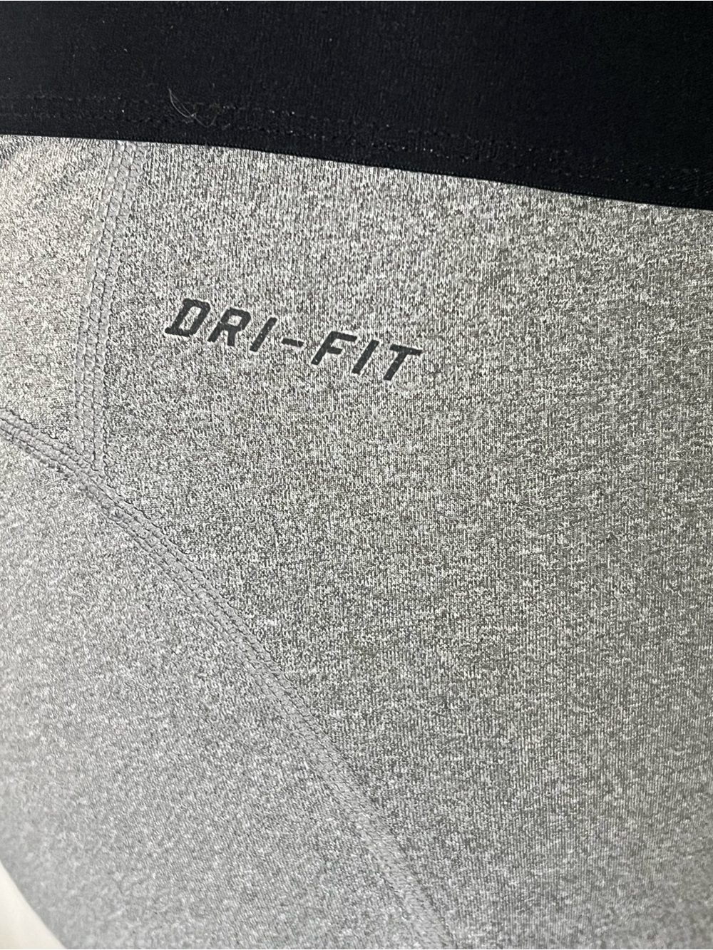 Nike Pro Dri-FIT Leggings & Compression Shorts Bundle | Gray & Black - Picture 14 of 15